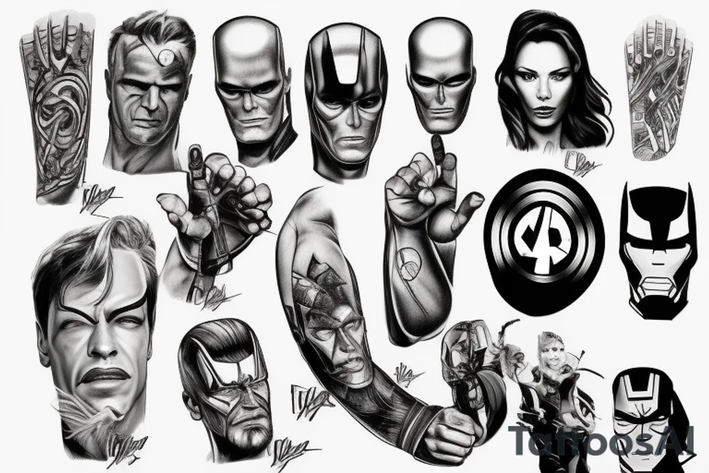 Avengers  forearm tattoo tattoo idea