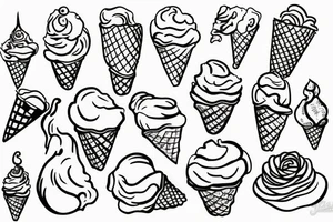 ice cream cone tattoo idea