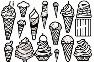 ice cream cone tattoo idea
