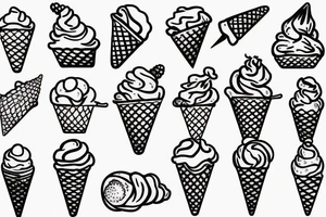 ice cream cone tattoo idea