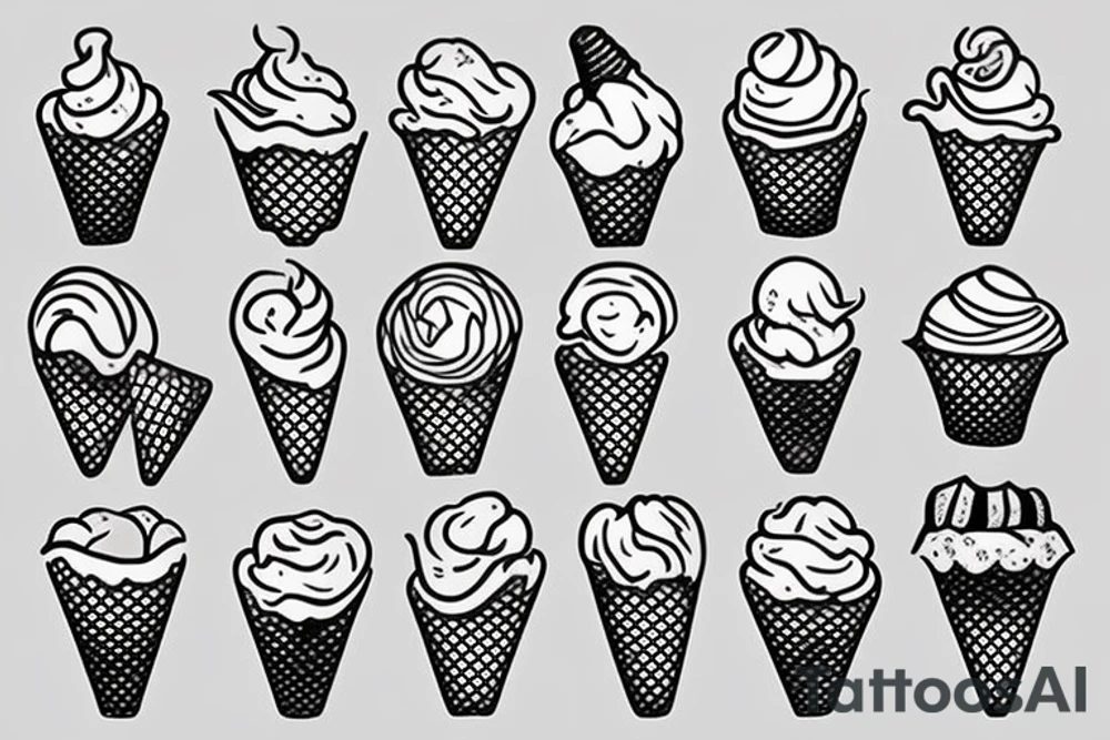 ice cream cone tattoo idea
