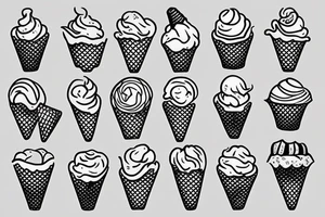 ice cream cone tattoo idea