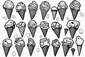 ice cream cone tattoo idea