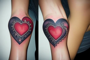 shell in the shape of a heart tattoo idea