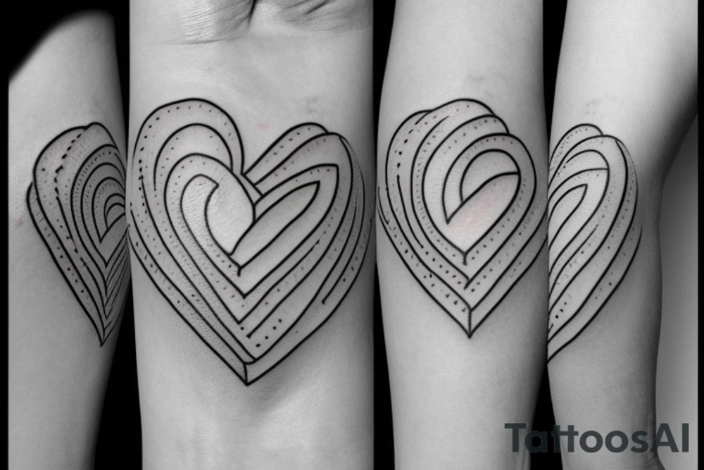 shell in the shape of a heart tattoo idea