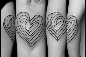 shell in the shape of a heart tattoo idea