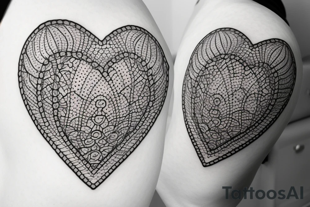shell in the shape of a heart tattoo idea