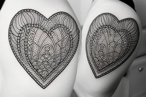 shell in the shape of a heart tattoo idea