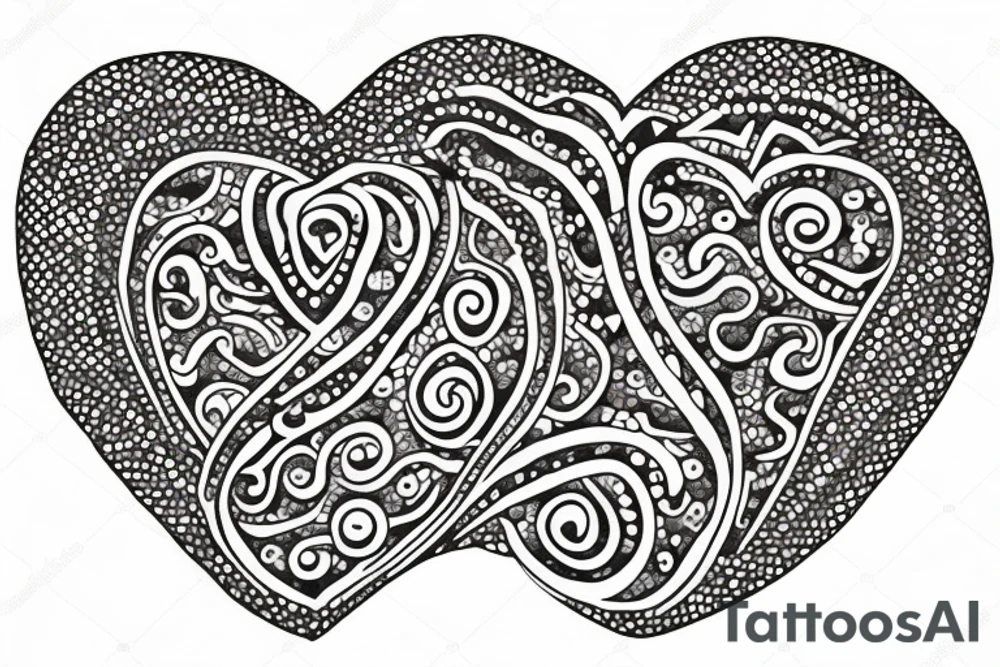 shell in the shape of a heart tattoo idea