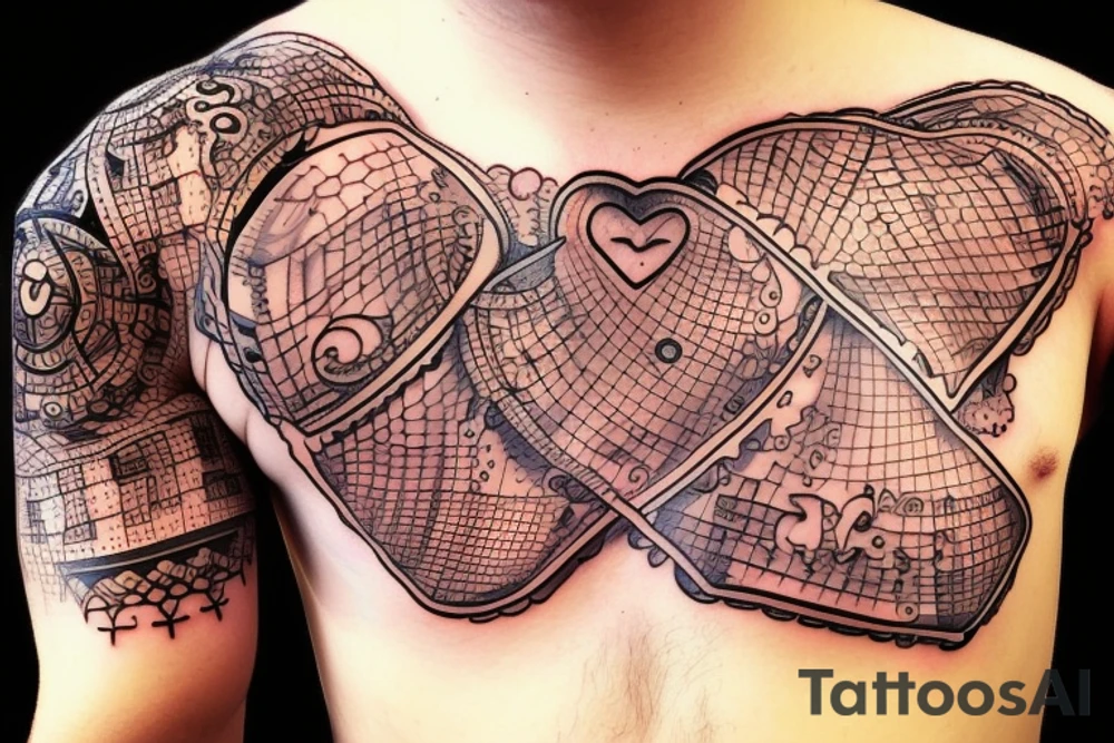 shell in the shape of a heart tattoo idea