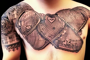 shell in the shape of a heart tattoo idea
