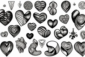 shell in the shape of a heart tattoo idea
