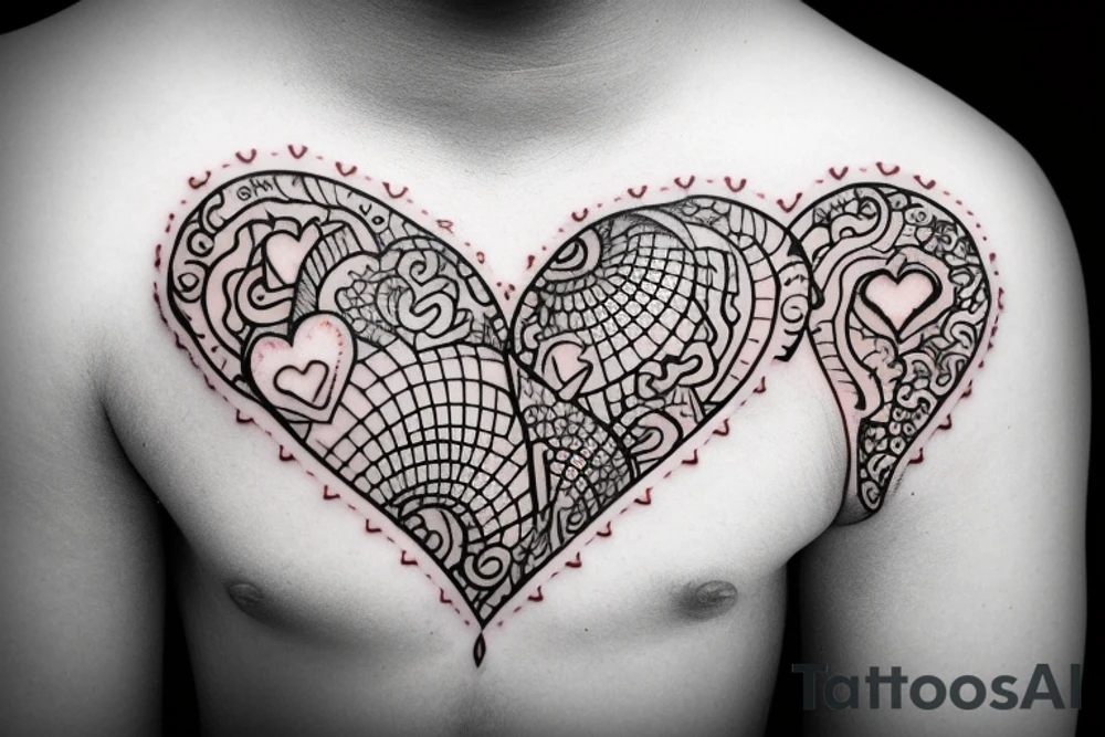 shell in the shape of a heart tattoo idea
