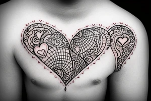 shell in the shape of a heart tattoo idea