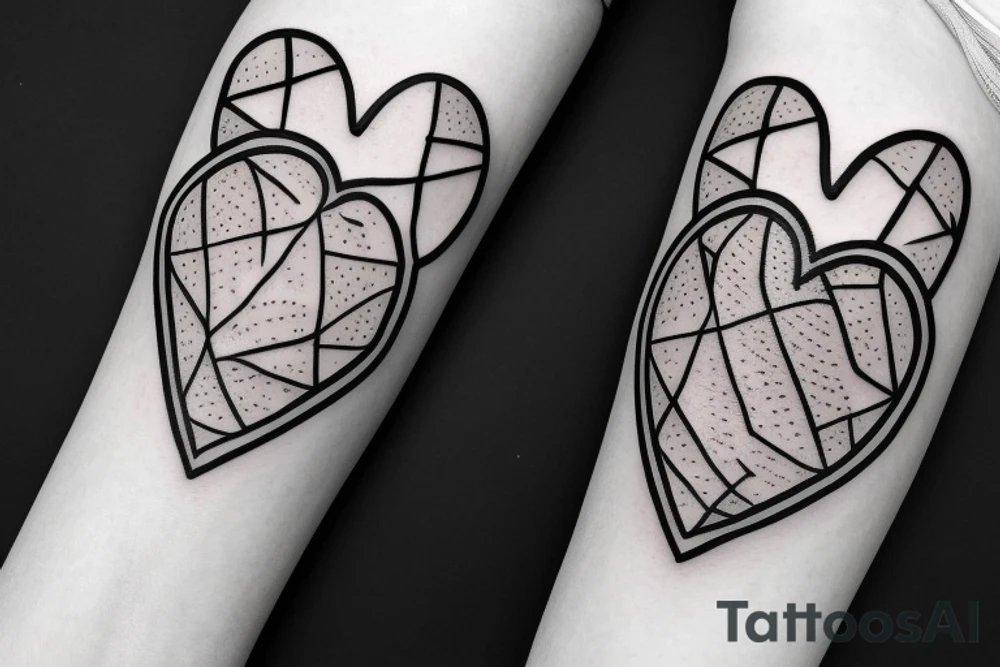 shell in the shape of a heart tattoo idea