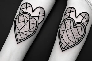 shell in the shape of a heart tattoo idea