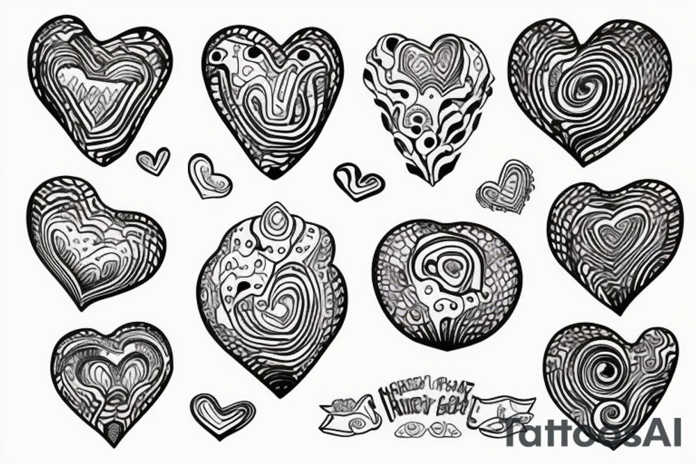 shell in the shape of a heart tattoo idea