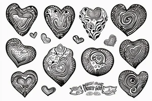 shell in the shape of a heart tattoo idea