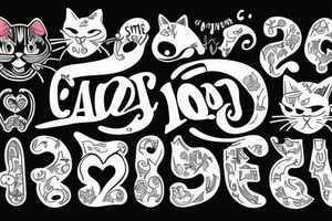cat smokes tattoo idea
