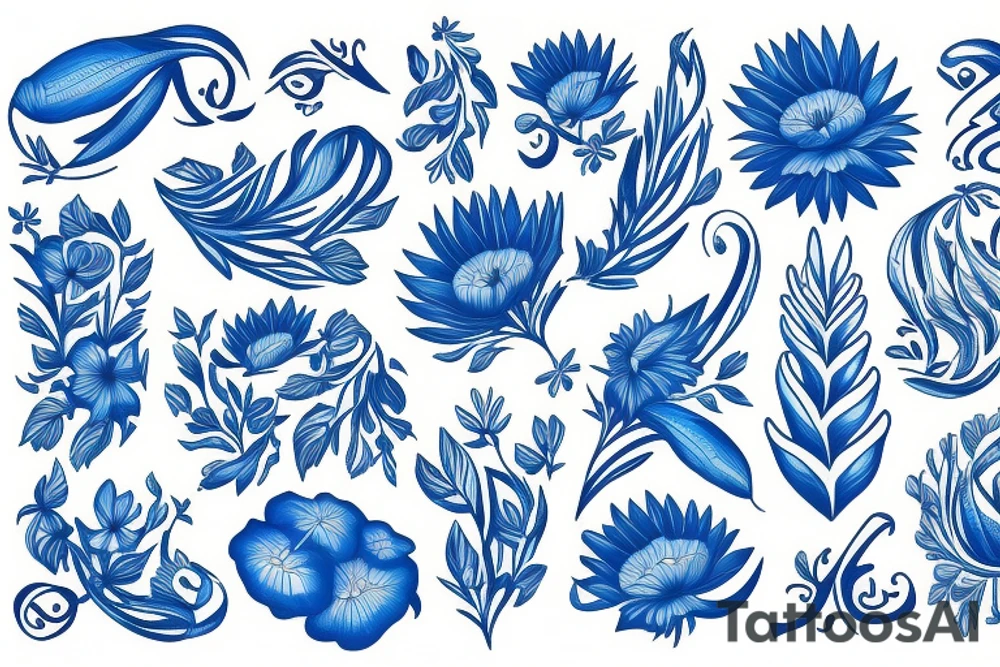 Cornflower blue tattoo idea