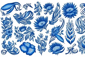 Cornflower blue tattoo idea