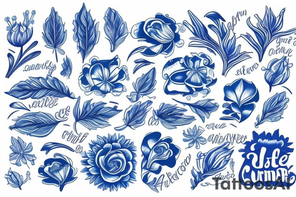 Cornflower blue tattoo idea