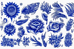 Cornflower blue with the inscription Belarus tattoo idea