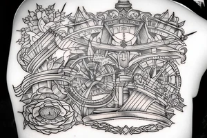 mill on the tower, stands on the field tattoo idea