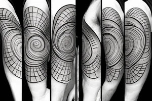 Combine the next elements: Time, Universe, Engineering, Fibonacci tattoo idea