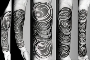 Combine the next elements: Time, Universe, Engineering, Fibonacci tattoo idea