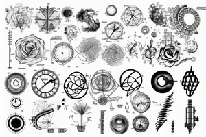 Combine the next elements: Time, Universe, Fibonacci and Engineering tattoo idea