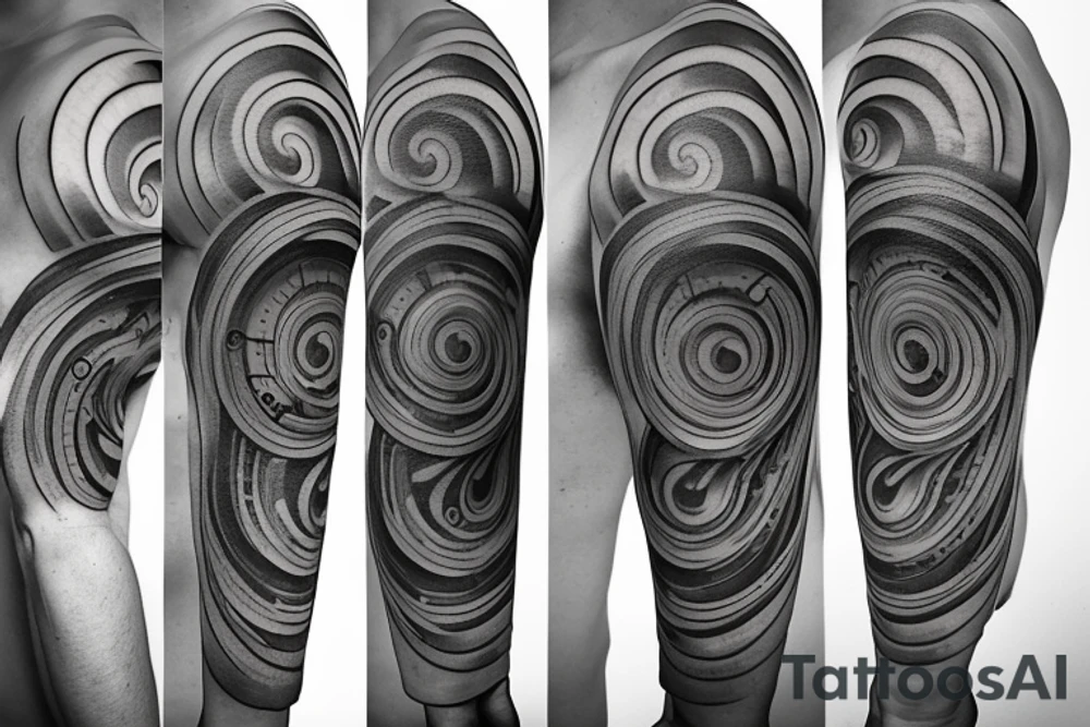 Combine the next elements: Time, Universe, Fibonacci and Engineering tattoo idea Combine the next elements: Time, Universe, Fibonacci and Engineering tattoo idea