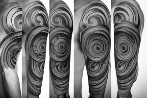 Combine the next elements: Time, Universe, Fibonacci and Engineering tattoo idea