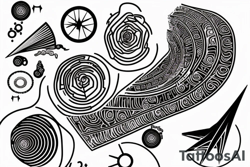 Combine the next elements: Fibonacci and Engineering tattoo idea Combine the next elements: Fibonacci and Engineering tattoo idea