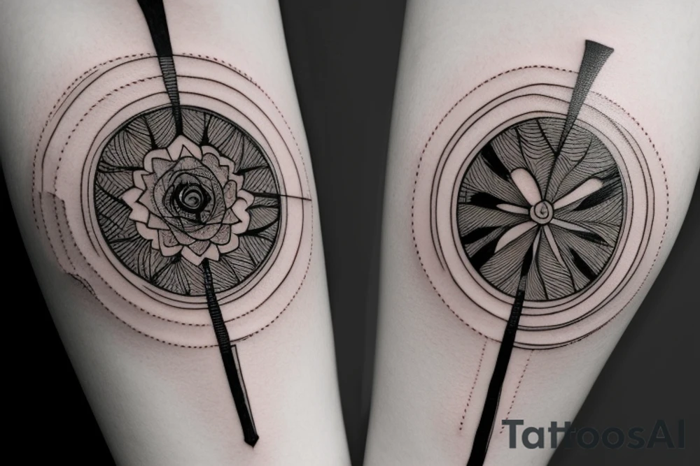 Hourglass with measures tattoo idea
