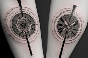 Hourglass with measures tattoo idea
