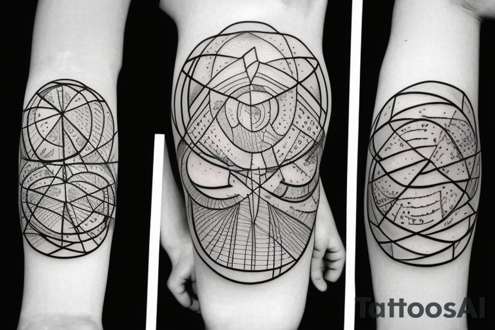 Hourglass with measures tattoo idea