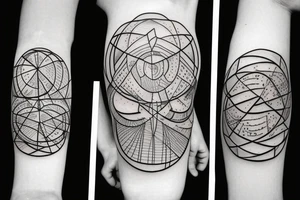 Hourglass with measures tattoo idea