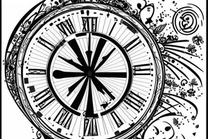 Sand clock with measures tattoo idea