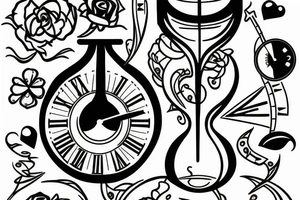 Hourglass with measures tattoo idea