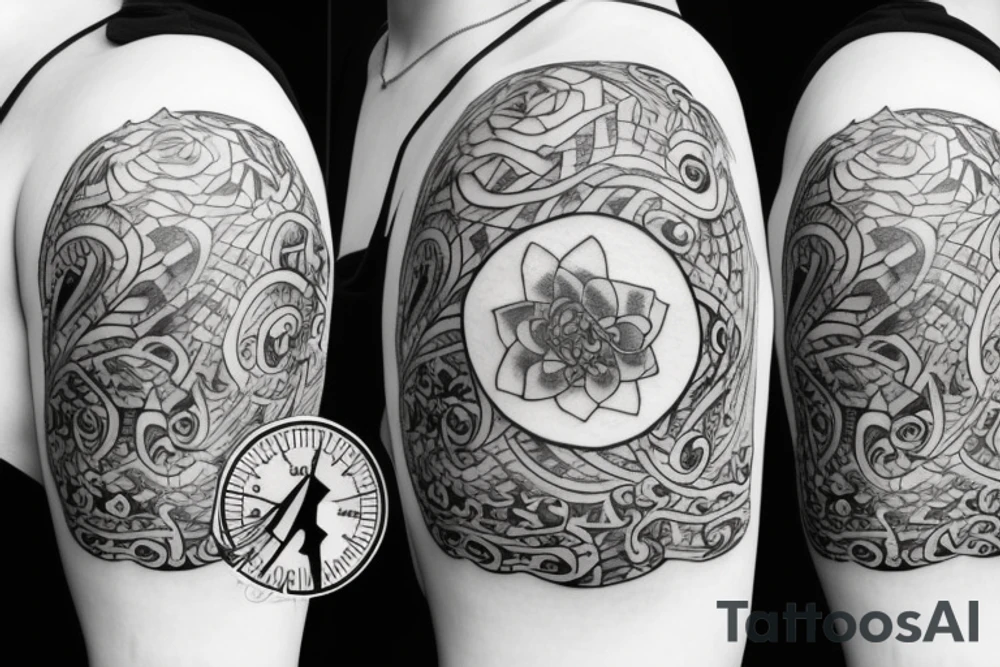 Hourglass with measures tattoo idea