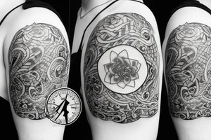 Hourglass with measures tattoo idea
