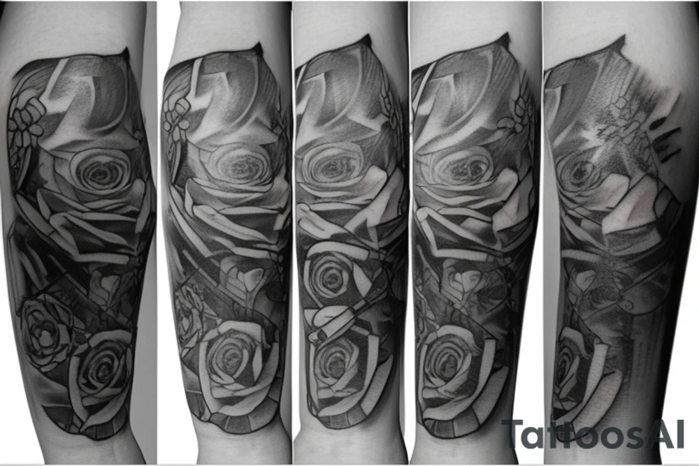 Hourglass with measures tattoo idea