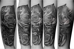 Hourglass with measures tattoo idea