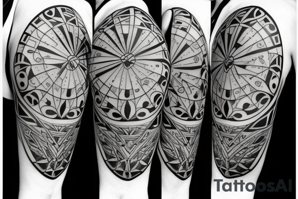 Hourglass with measures tattoo idea