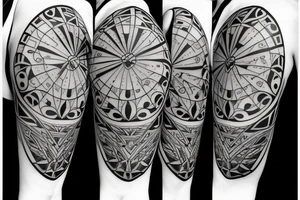 Hourglass with measures tattoo idea