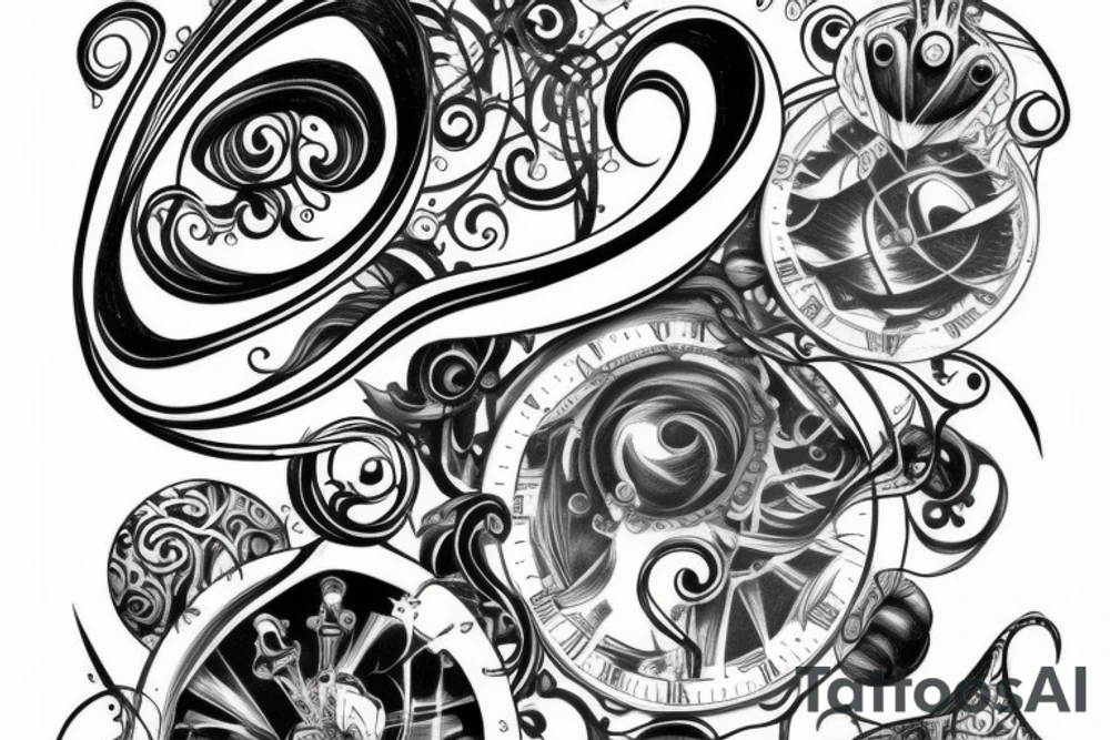 Hourglass with measures tattoo idea