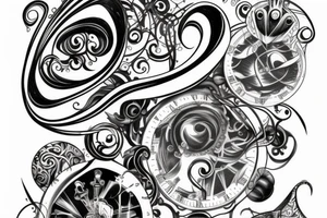Hourglass with measures tattoo idea