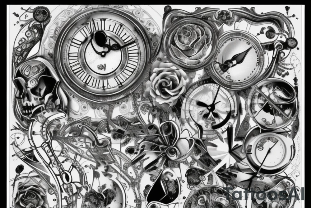 Hourglass with measures tattoo idea