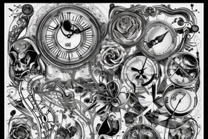 Hourglass with measures tattoo idea